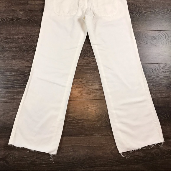 Diesel Only The Brave Women’s Wide Leg White Denim Distressed Jeans Size 28 - Picture 9 of 10